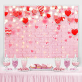 Rosa Und Rot Liebe Ziegel Mit Licht Bokeh Bachdrop